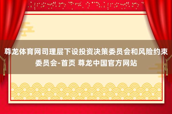 尊龙体育网司理层下设投资决策委员会和风险约束委员会-首页 尊龙中国官方网站