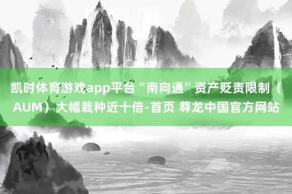 凯时体育游戏app平台“南向通”资产贬责限制（AUM）大幅栽种近十倍-首页 尊龙中国官方网站