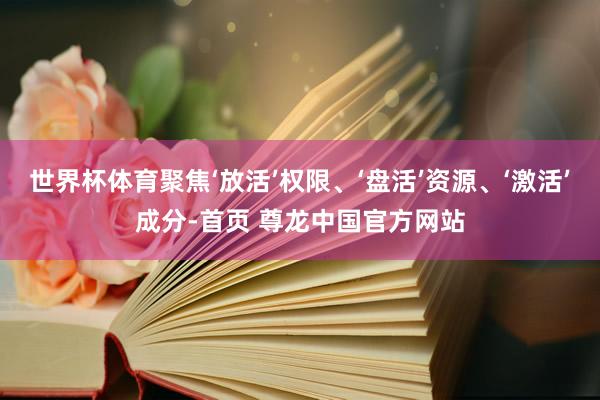 世界杯体育聚焦‘放活’权限、‘盘活’资源、‘激活’成分-首页 尊龙中国官方网站