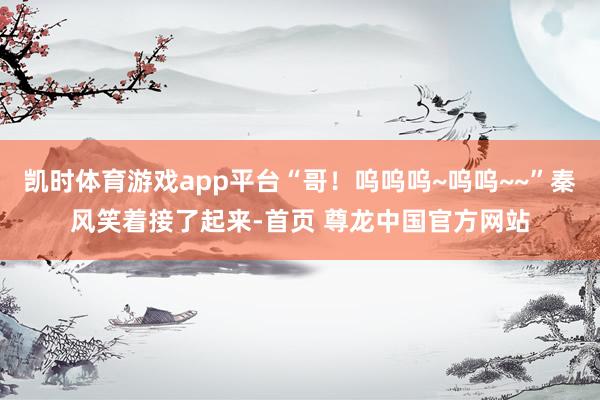凯时体育游戏app平台“哥!呜呜呜~呜呜~~”秦风笑着接了起来-首页 尊龙中国官方网站